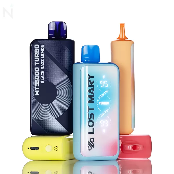 Lost Mary MT35K Turbo 2% Nicotine Disposable Vape - 18mL - Black Razz Lemon