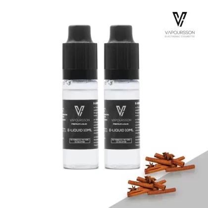 Vapoursson e-Liquid – Cinnamon 0mg 10ml Bottle x 2 Pack | Cigee