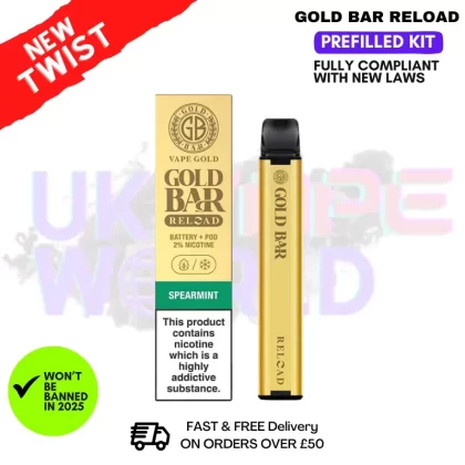 Spearmint Gold Bar Reload Prefilled Pod Kit