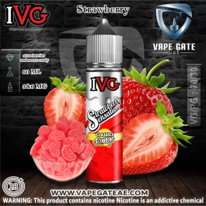 Strawberry 60ml E juice by IVG - 3 mg / 60 ml
