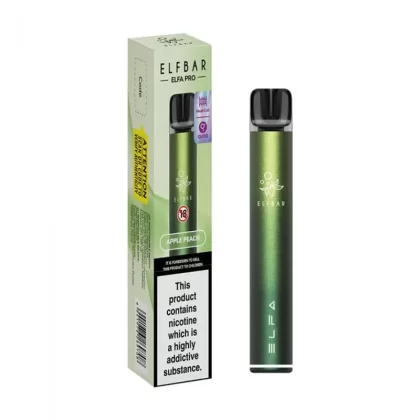 Elf Bar ELFA Pro Pod Vape Kit - Colour#Twilight Green Lemon & Lime>Dark Gold Pineapple Ice>Aurora Green Apple Peach>Aurora Pink Pink Lemonade>Aurora Purple Watermelon>Black Blue Razz Lemonad