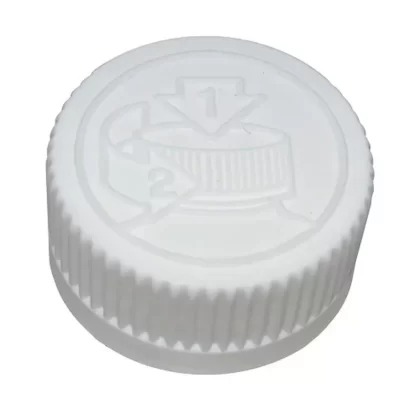 White PP Child Resistant Cap for HDEP 240ml/480ml 24-410
