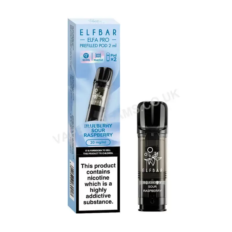 Elf Bar ELFA Pro Blueberry Sour Raspberry Prefilled Pods - Vapestreams Co