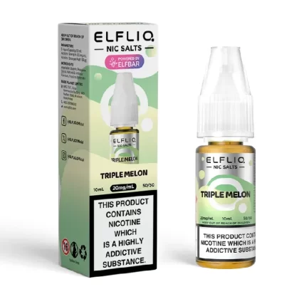 Triple Melon Elfliq Nic Salt E-Liquid by Elf Bar - Nicotine Strength#5mg>10mg>20mg