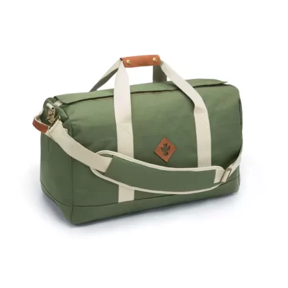 Revelry Around-Towner - Smell Proof Medium Duffle - Striped Dark Grey