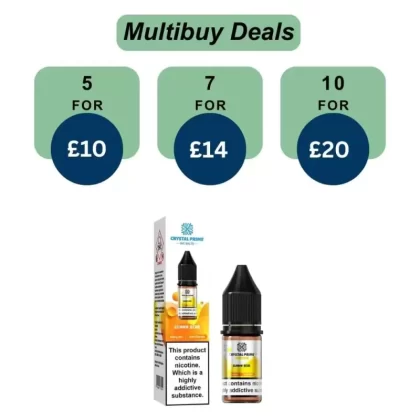 Crystal Prime 7000 Nic Salts 10ml E-Liquid - Blueberry Cherry Cranberry / 10mg, Blueberry Cherry Cranberry / 20mg