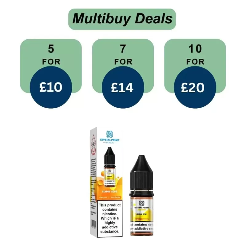Crystal Prime 7000 Nic Salts 10ml E-Liquid - Blueberry Cherry Cranberry / 10mg, Blueberry Cherry Cranberry / 20mg