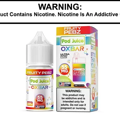 FRUITY PEBZ BY OXBAR X POD JUICE SALT 30ML - Vapejuice