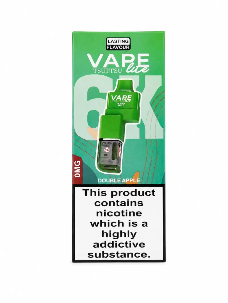 Vape Lite BK6000 Prefilled Pods Nicotine Free - Double Apple