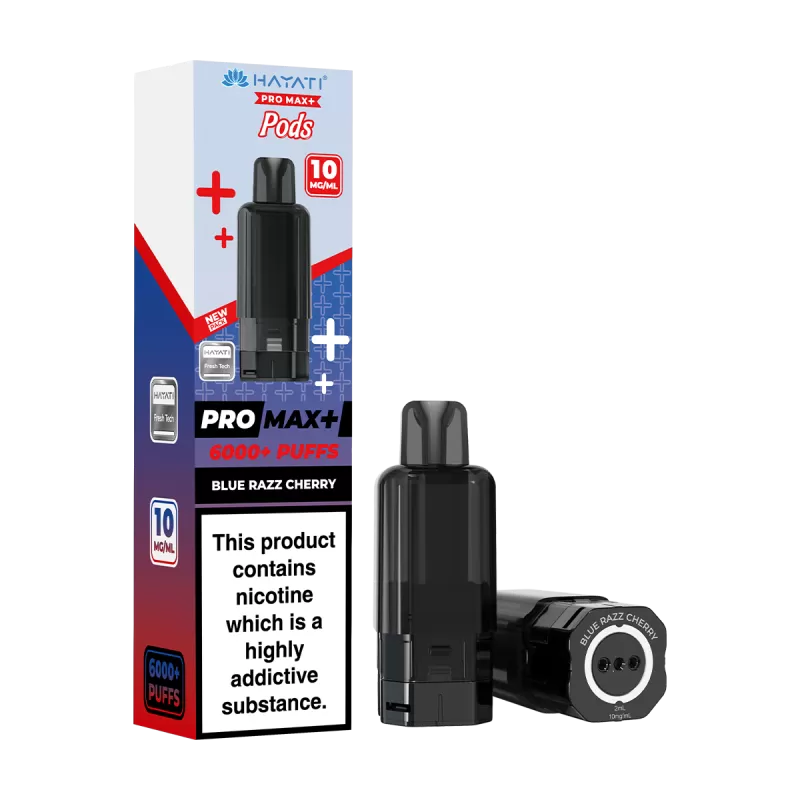 Blue Razz Cherry Hayati Pro Max+ Refill Pack - 5mg - Vape Product - Image 2
