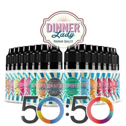 50 Dinner Lady Vape Juice 50/50 – Wholesale & Bulk Prices – 10ml – TPD - Vapestorm Co