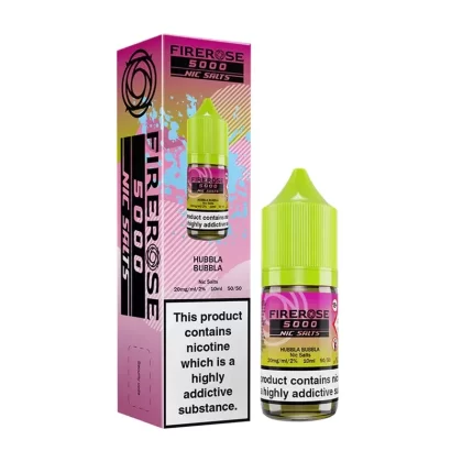 Elux Firerose 5000 Hubbla Bubbla E Liquid - Nicotine Strength#20mg>10mg