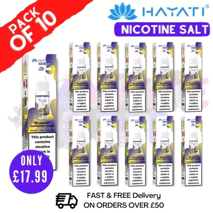 Blueberry Raspberry Lemon Hayati Pro Max Nic Salt Box Of 10