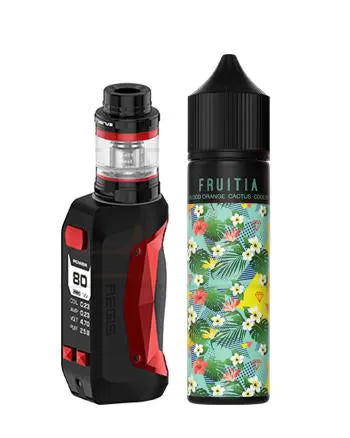 GeekVape Aegis Mini Starter Kit - Stealth Black / Blood Orange Cactus Cooler by Fruitia - Image 2