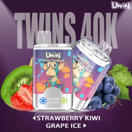 Uwin Crystal Twins 40K | dual option 40000 puffs, mesh coil bulk disposable vape - Aiviouvapes