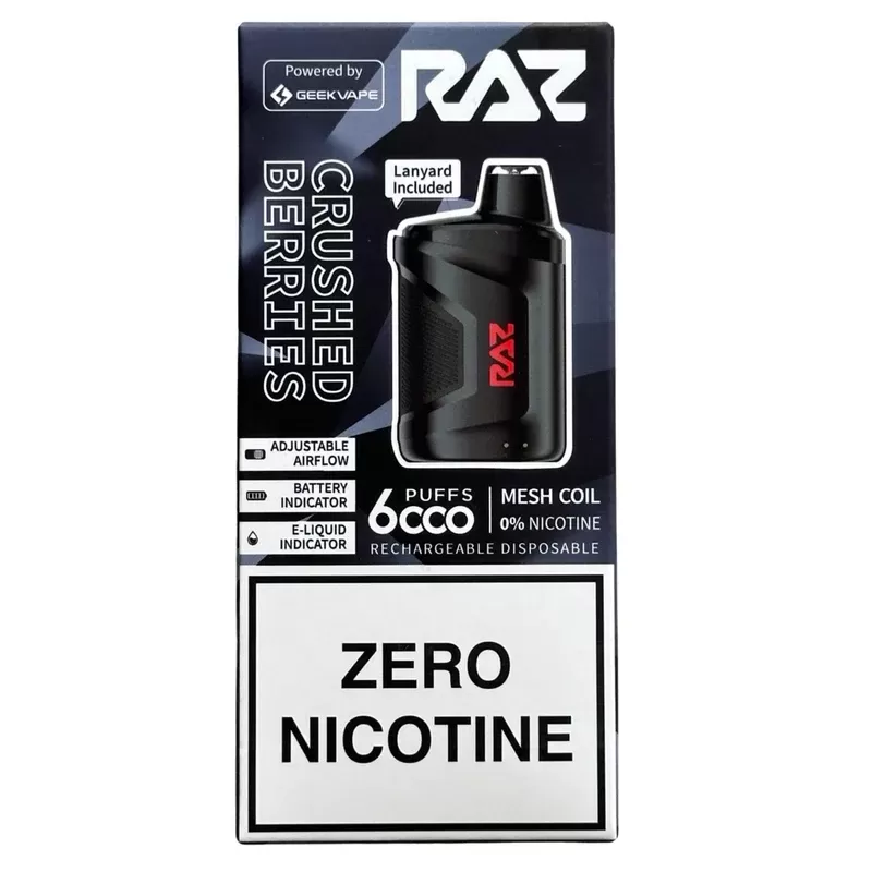 Crushed Berries – RAZ CA6000 – Zero Nicotine - Vape Store