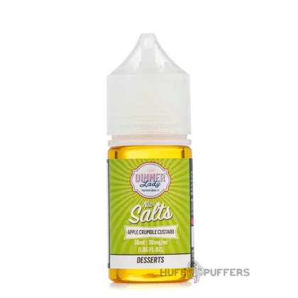 Dinner Lady Nic Salts – Apple Crumble Custard 30mL - Nicotine Strength#25mg>35mg>50mg