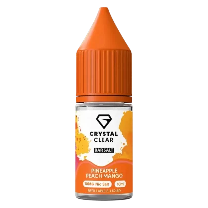 Crystal Clear Pineapple Peach Mango Nic Salt Vape juice 10ml