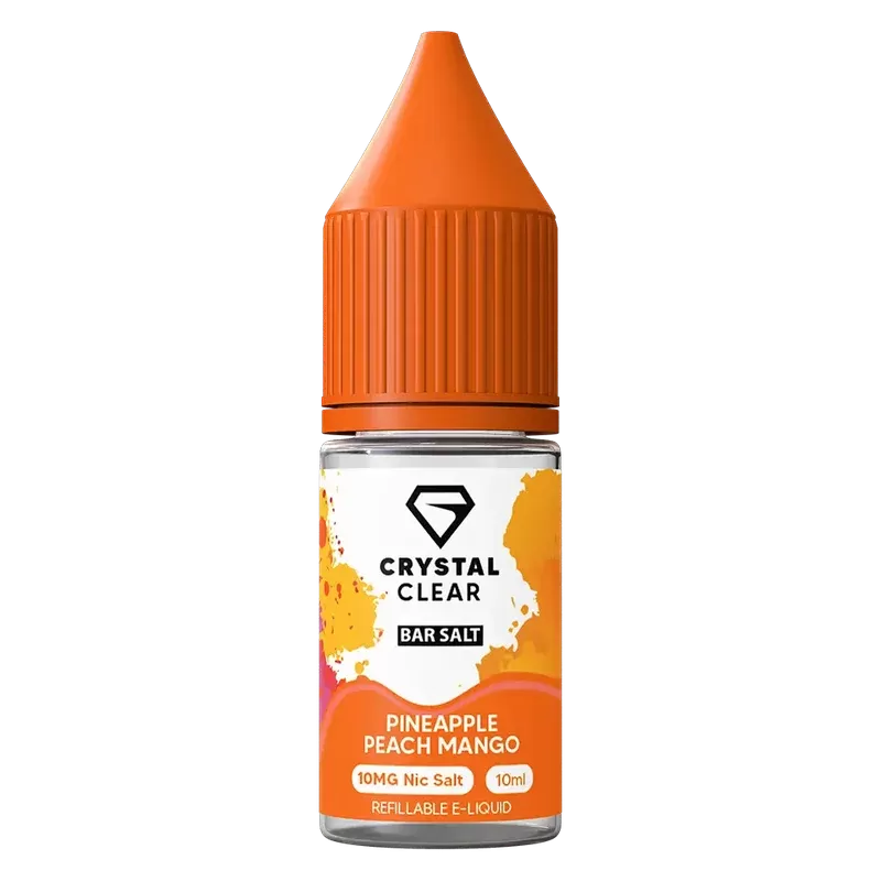 Crystal Clear Pineapple Peach Mango Nic Salt Vape juice 10ml