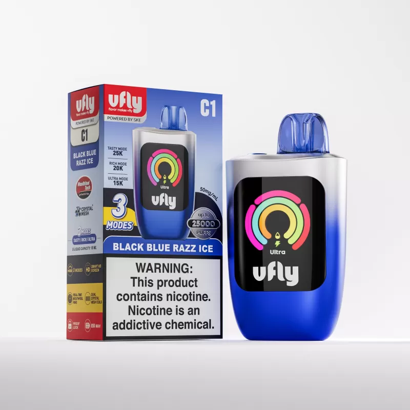 VFLY C1 25K Powered by SKE Disposable Device – 25,000 Puffs - Minn Sour Apple Ice - Image 3