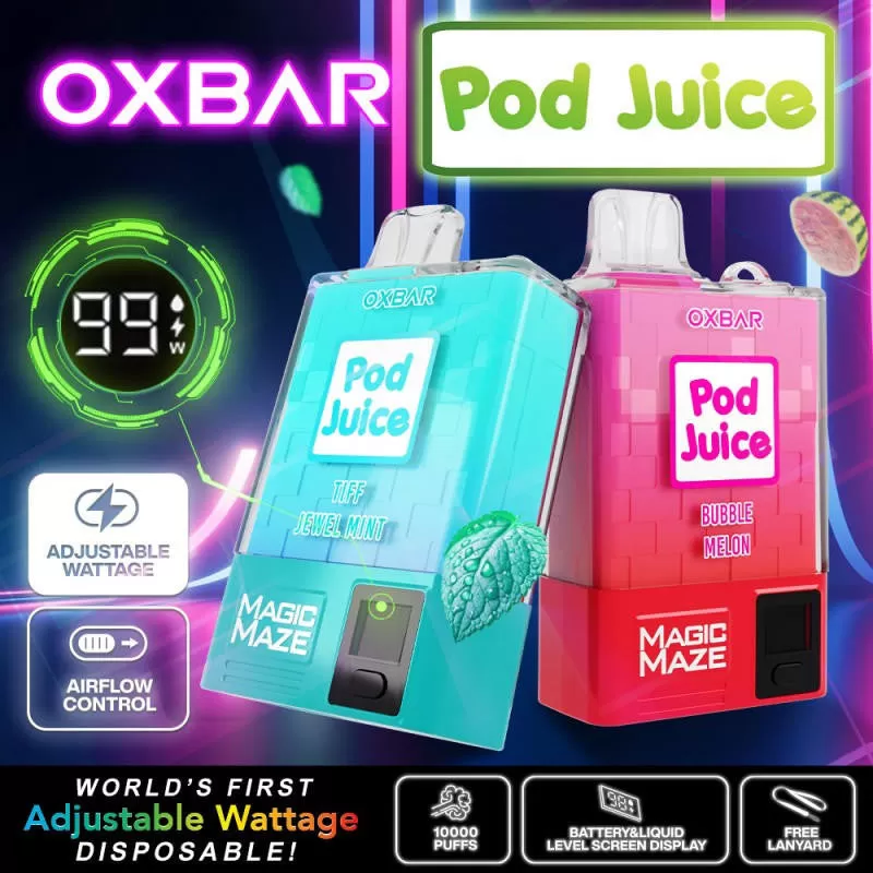Pod Juice x OXBAR Magic Maze Pro 10K - Bubble Melon - Vapeciga - Image 3