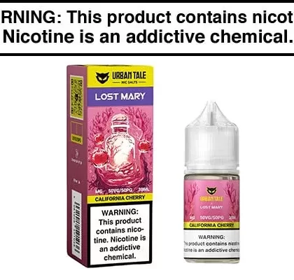 CALIFORNIA CHERRY BY LOST MARY X URBAN TALE NIC SALTS 30ML - Vapejuice