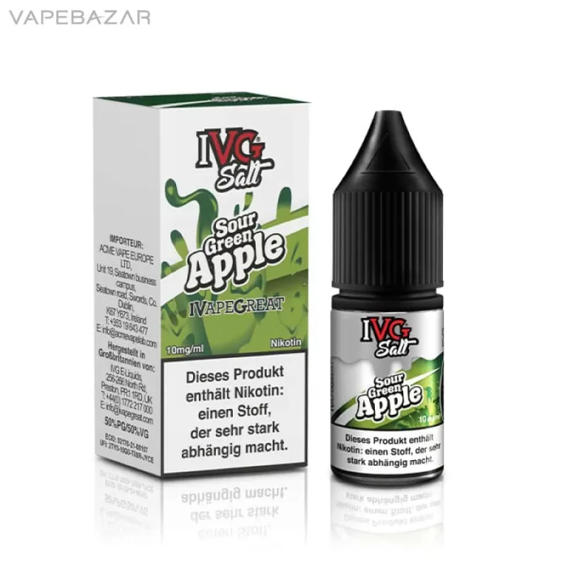 IVG Salt Liquid – Sour Green Apple - 10mg/ml, 20mg/ml - Image 2