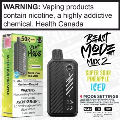 Super Sour Pineapple Iced BEAST MODE MAX 2 -50K -20mL