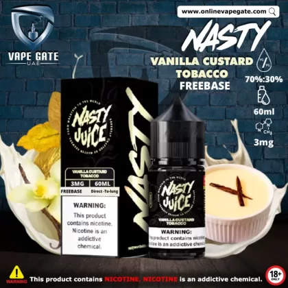 Vanilla Custard Tobacco - Nasty 60ml - 3 mg / 60 ml
