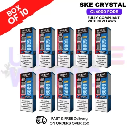 Blueberry Cherry Cranberry SKE Crystal CL6000 Prefilled Pod Box Of 10