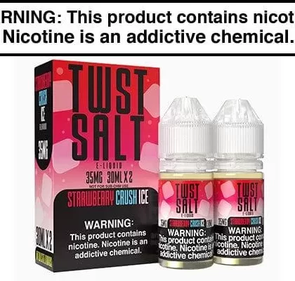 STRAWBERRY CRUSH ICE BY TWIST SALT 60ML - Vapejuice