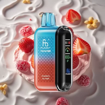 Fumot Tornado 20000 Puffs Disposable Vape Strawberry Ice Cream with Dual Mesh Coil & Smart Display - Bangvapeaustralia