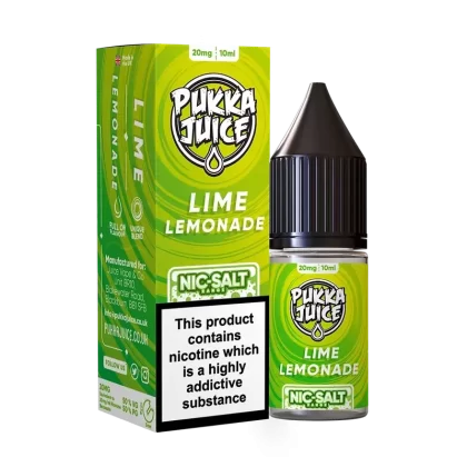 Pukka Juice Nic Salt E-Liquid Lime Lemonade - Nicotine Strength#10mg>20mg