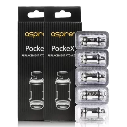 Aspire Pockex Replacement Coils 5 Pack - Resistance#1.2 Ohm>0.6 Ohm (3E4E1B)