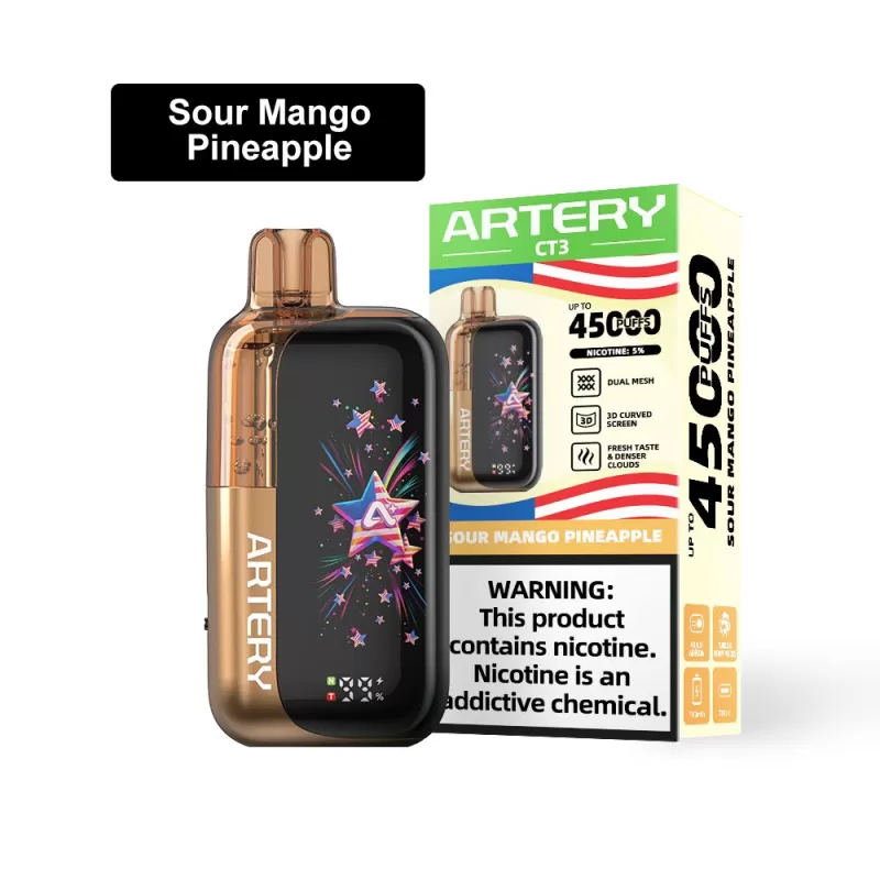Artery CT3 45K Rechargeable Disposable Vape (45,000 Puffs) - Watermelon B-Pop / 50 mg - Image 2