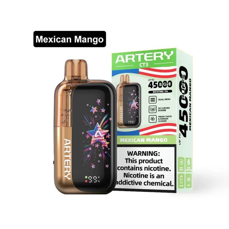 Artery CT3 45K Rechargeable Disposable Vape (45,000 Puffs) - Watermelon B-Pop / 50 mg - Image 3