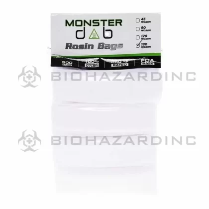 Monster Dab | Rosin Bags | 180μ – 2″ x 10″ – 500 Count - Vape Store
