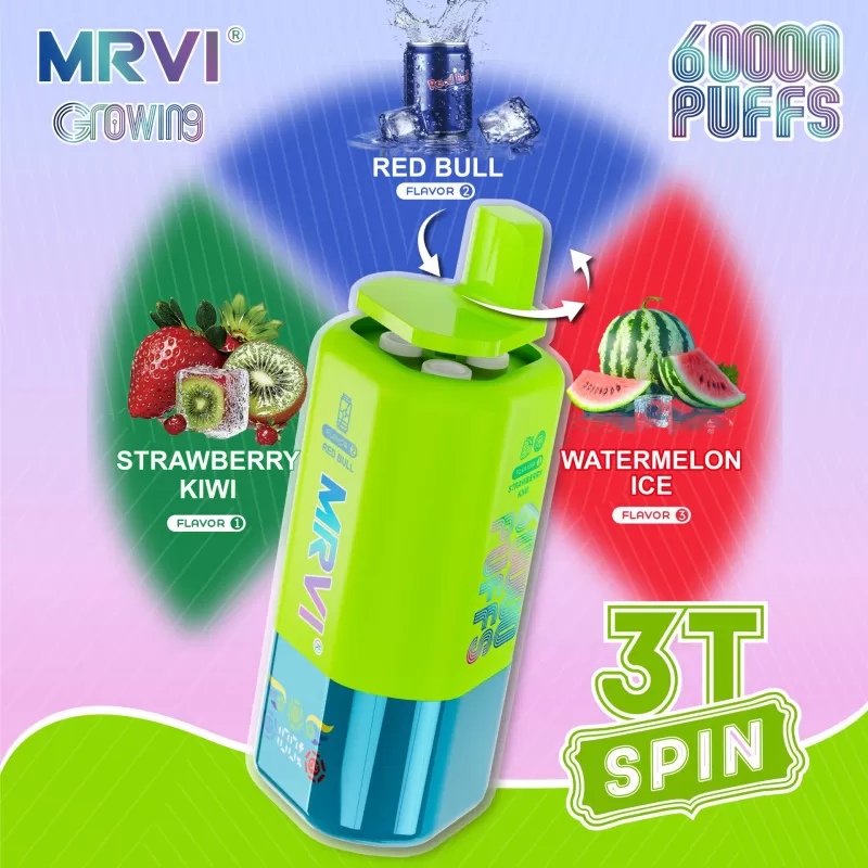 MRVI GROWING 60K 3T SPIN 60000 Puffs | triple option bulk disposable vape - Aiviouvapes - Image 2