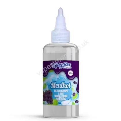 Black Grape Lime & Bubblegum Menthol 500ml E-Liquid Shortfill by Kingston - Vapestreams Co
