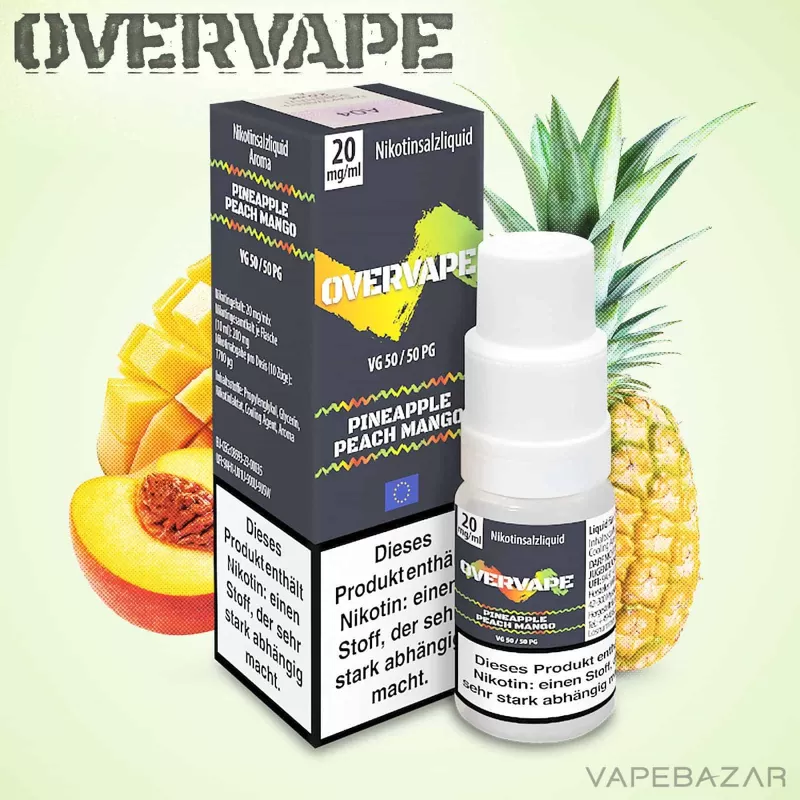 Overvape Nikotinsalz Liquid – Pineapple Peach Mango - Vapebazar