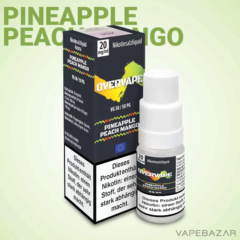 Overvape Nikotinsalz Liquid – Pineapple Peach Mango - Vapebazar - Image 2