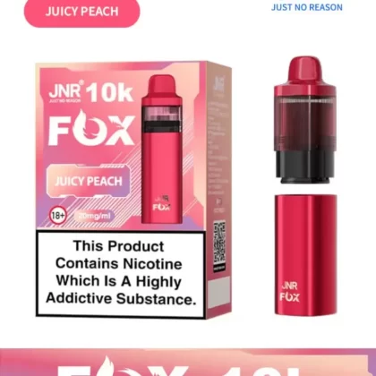 Juicy Peach JNR Fox 10K Prefilled Pod Vape Kit
