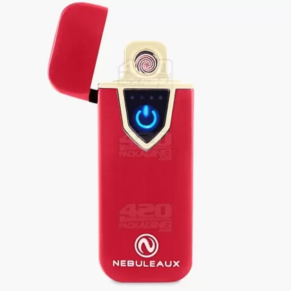 NEBULEAUX | USB Metal Flameless Lighter | 3in Tall – No Butane – Red - Vape Store