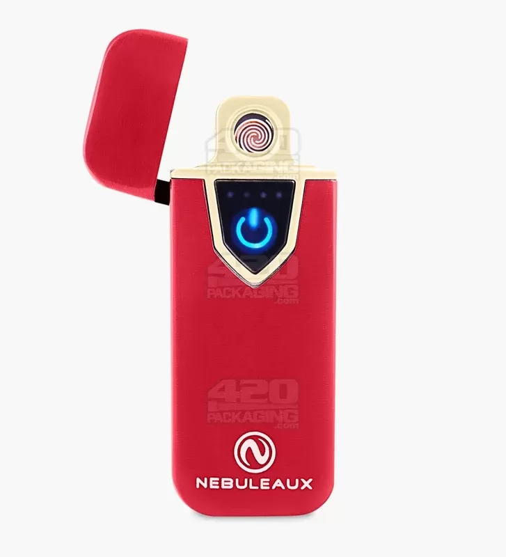 NEBULEAUX | USB Metal Flameless Lighter | 3in Tall – No Butane – Red - Vape Store