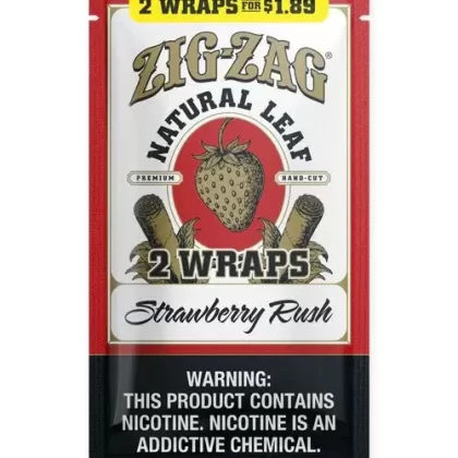 Zig-Zag Natural Leaf Flat Wraps 2pk Strawberry