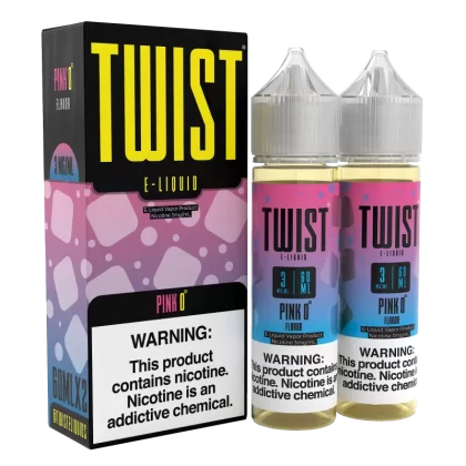 TWIST E-Liquid - Pink 0 (Iced Pink Punch) - 120ML E-Liquid (Twin 60ML Pack) - 3MG