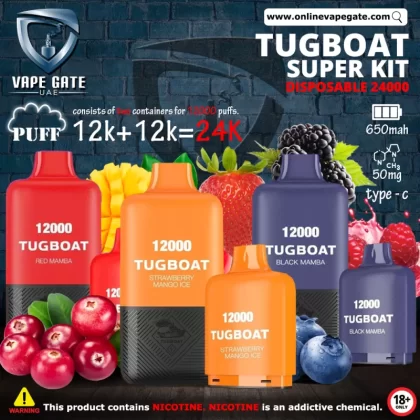 Tugboat Super 24000 Puffs Disposable Vape - 50 mg / Purple Rain Ice