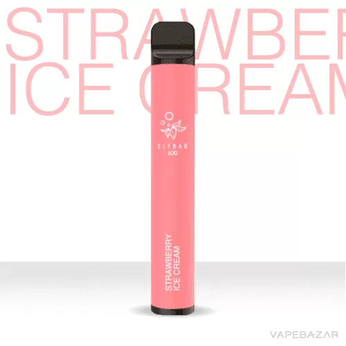 ELF BAR 600 – Strawberry Ice Cream - Minze / Elf Bar / 20mg/ml / 550 mAh / Propylenglykol / Glycerin / Aromastoffe / Nikotin-Benzoat / ca. 600 - Image 2