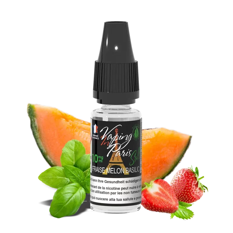 VIP Vaping in Paris – Fraise Melon Basilic Salt Nicotine E-Liquid