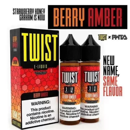 Berry Amber (Strawberry Honey Graham Cookie) E-Liquid by Twist E-Liquid - Size#120ml~Nicotine#3MG>6MG
